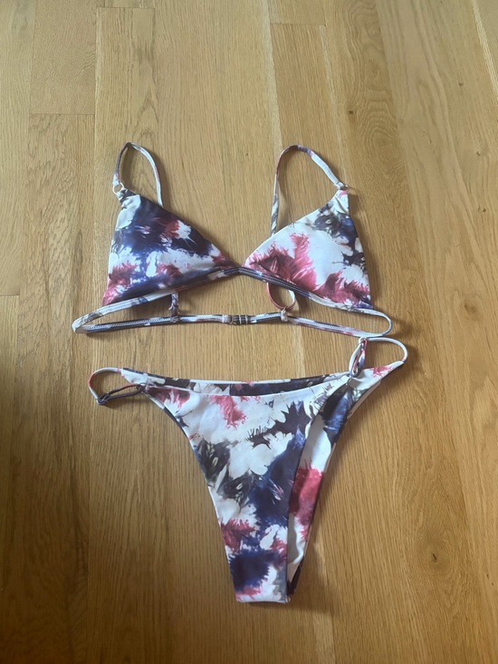 Other - Tie-Dye Triangle Bikini Set - Pink & Purple